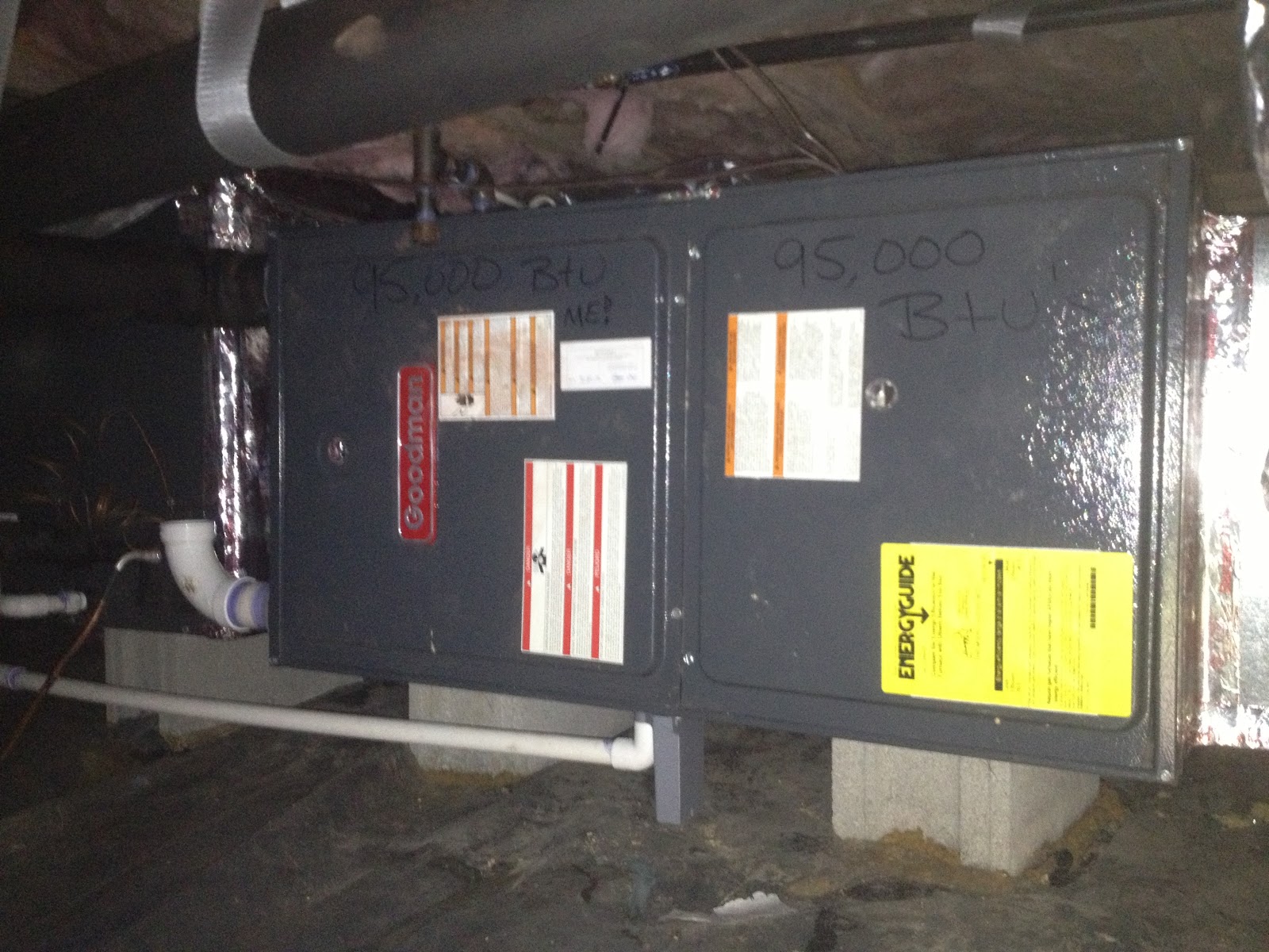 Gas furnace installation